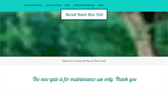 Desktop Screenshot of burnettranchriverpark.com