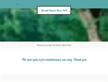 Tablet Screenshot of burnettranchriverpark.com